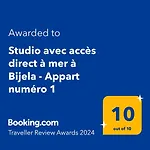 Studio Avec Acces Direct A Mer A Bijela - Appart Numero 1